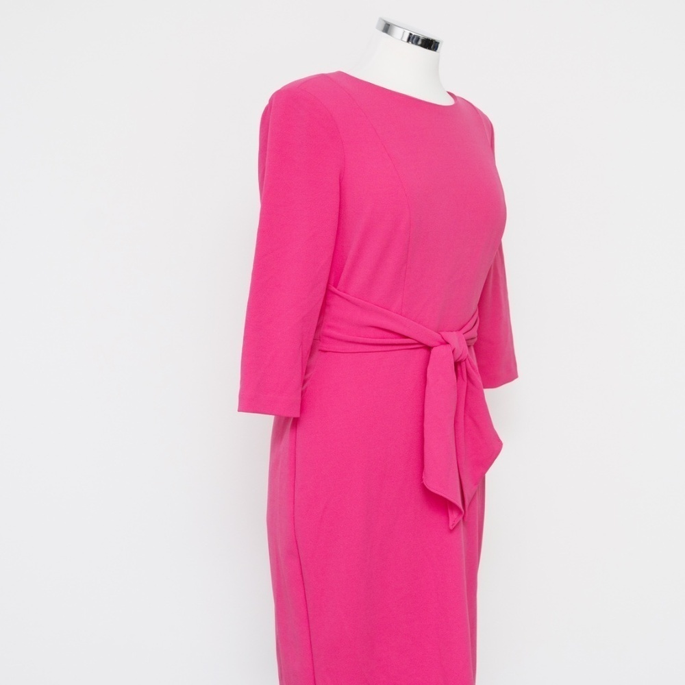 Adrianna Papell - Pink Knit Crepe Sheath Dress‎ - Picture 9 of 13